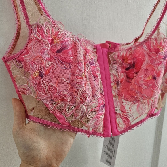 NWT For Love & Lemons Hibiscus Embroidery Bustier - Picture 4 of 7